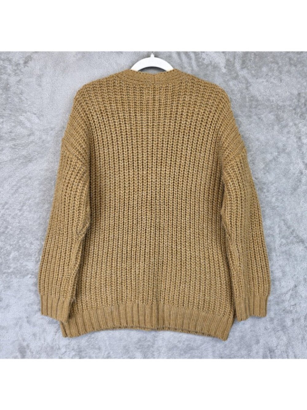 American Eagle Outfitters Cardigan Sweater Womens Medium Brown Chunky Knit - Picture 2 of 11